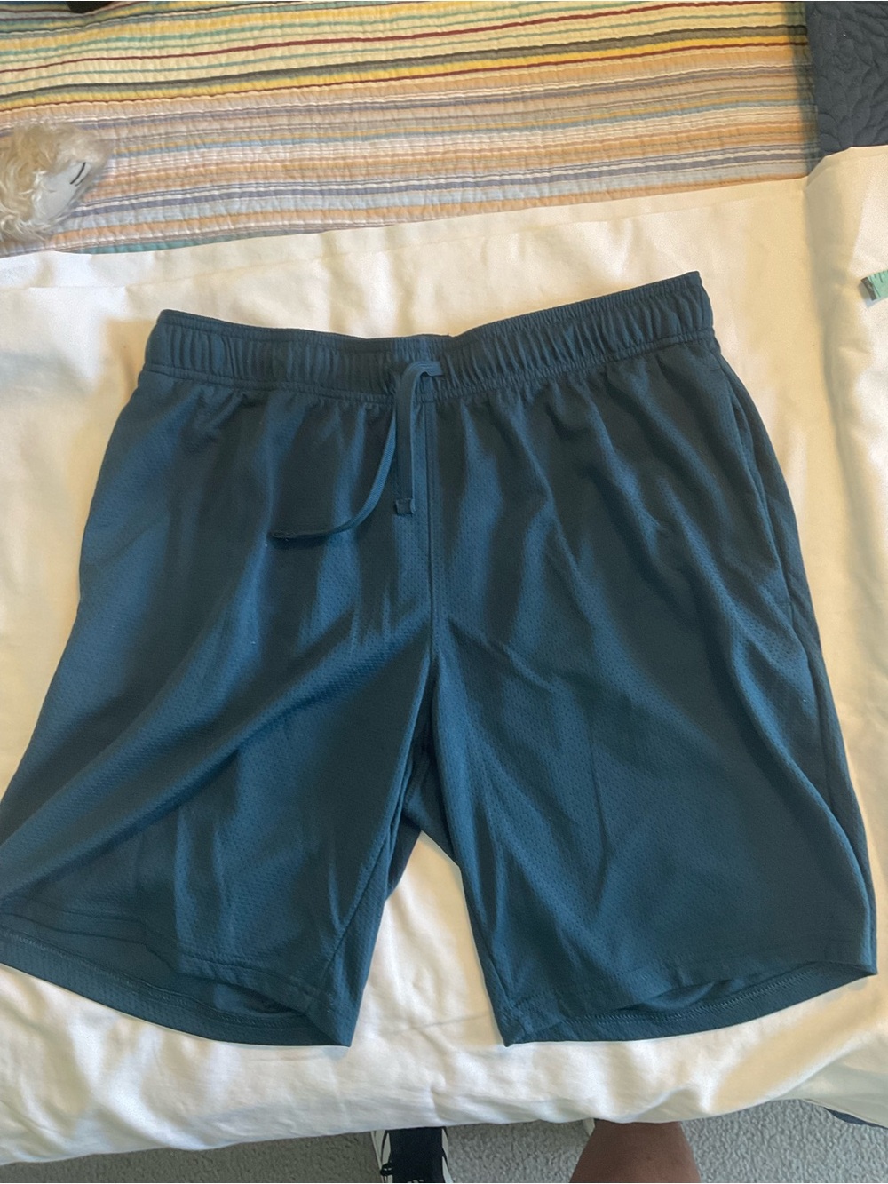Athletic Works Men's Teal Athletic Shorts with Drawstring